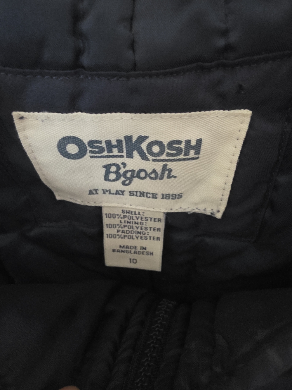 Snow Pants OshKosh B'gosh Navy Quilted Jacket - Navy